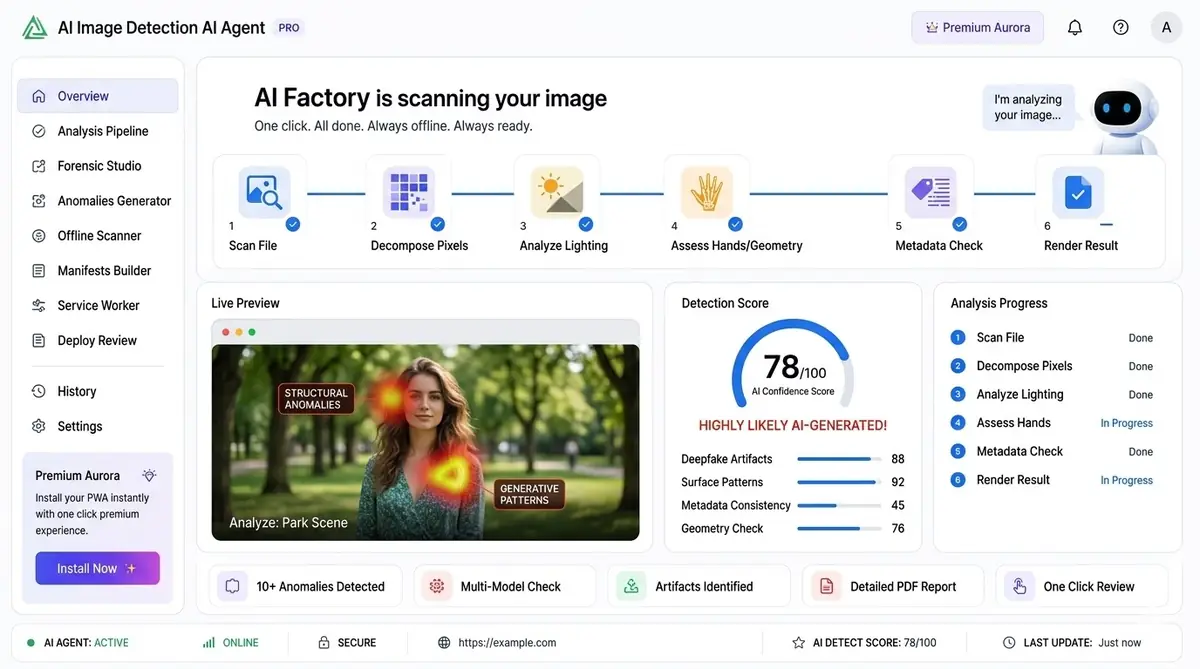 AI data analyzer dashboard — example of the AI tool dashboard software